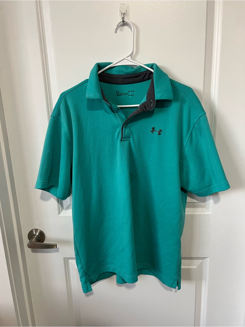 LG Men's Teal Performance Polo with Contrast Trim